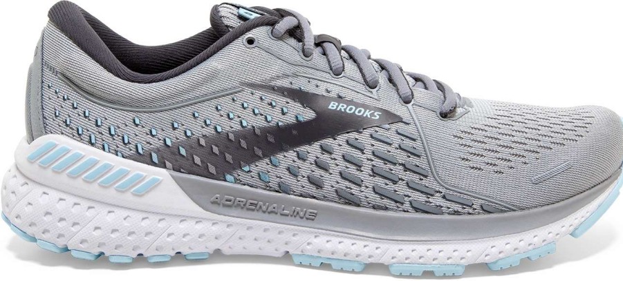 Footwear * | Brooks Women'S Adrenaline Gts 21 (061 Oyster/Alloy/Light Blue)