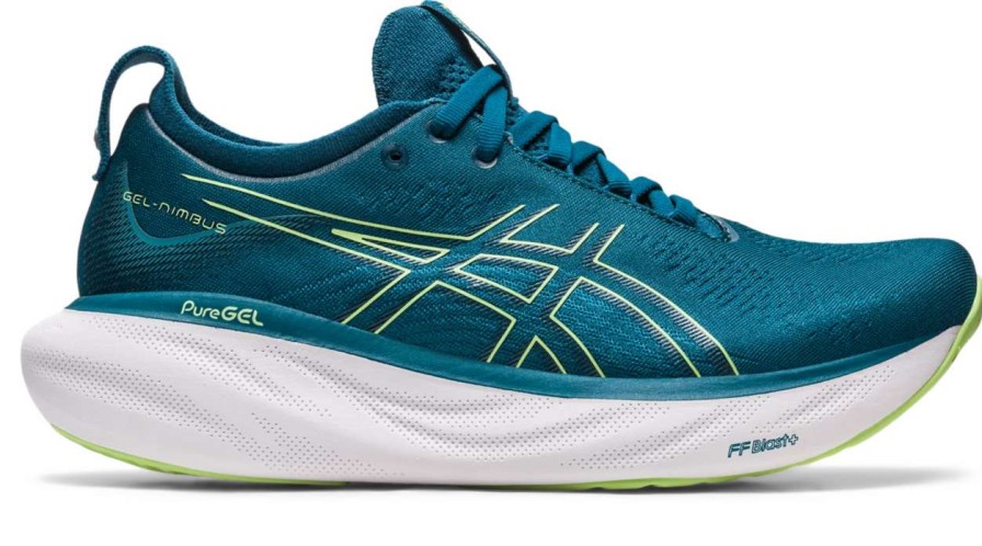 Footwear * | Asics Women'S Gel-Nimbus 25 (401 Ink Teal/Lime Green)