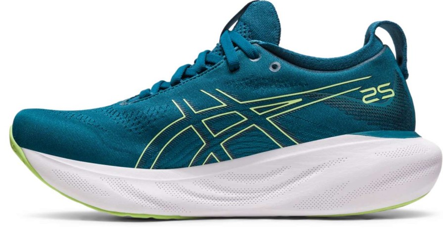 Footwear * | Asics Women'S Gel-Nimbus 25 (401 Ink Teal/Lime Green)