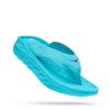 Footwear * | Hoka Men'S Ora Recovery Flip (Sbbb Scuba Blue/Bellwether)