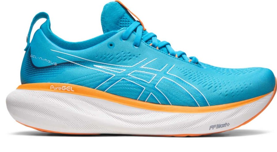 Footwear * | Asics Men'S Gel-Nimbus 25 (400 Island Blue/Sun Peach)