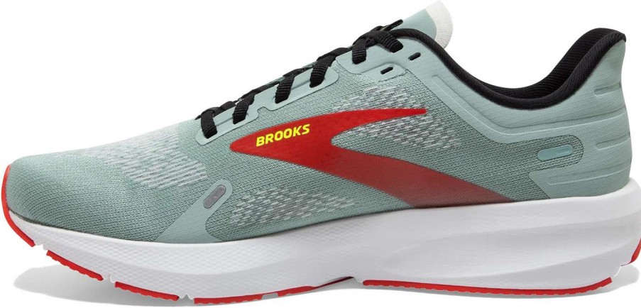 Footwear * | Brooks Men'S Launch 9 (413 Blue Surf/Black/Cherry Tomato)