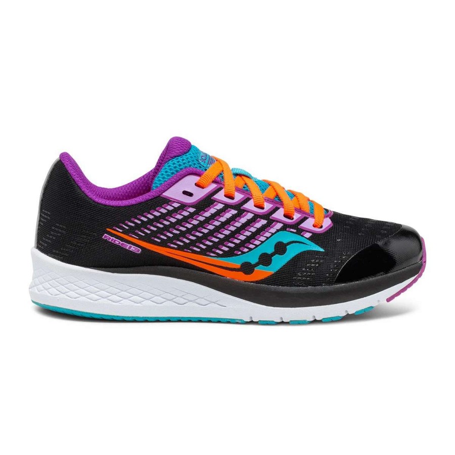 Footwear * | Saucony Kid'S Ride 13 (Black/Pink)