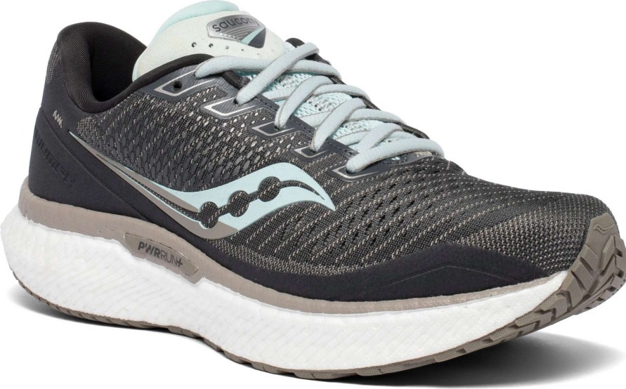 Footwear * | Saucony Women'S Triumph 18 (40 Charcoal/Sky)