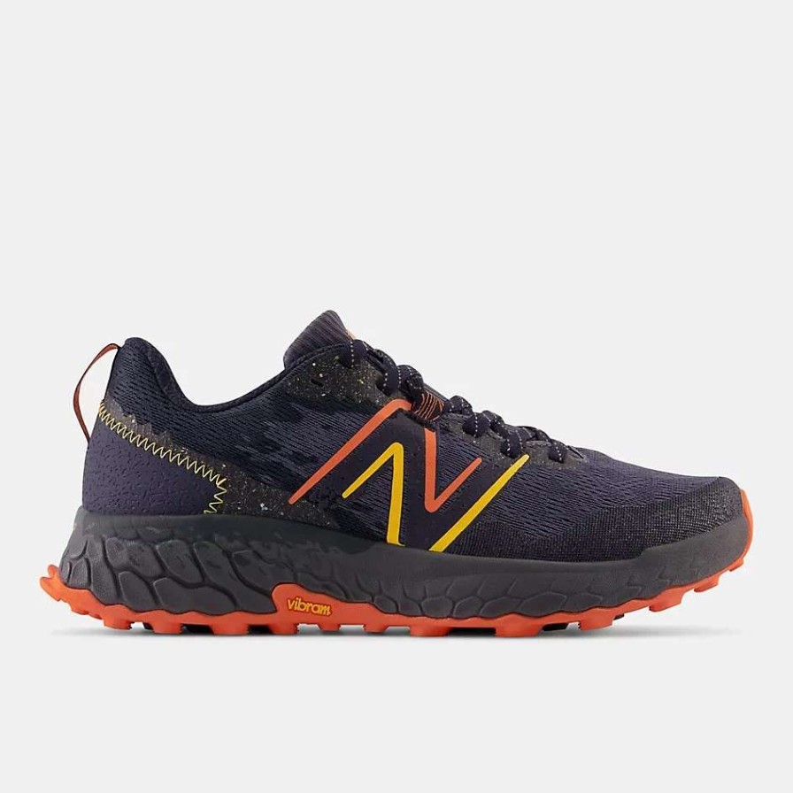 Footwear * | New Balance Men'S Fresh Foam Hierro V7 (P- Thunder With Vibrant Orange And Vibrant Apricot)