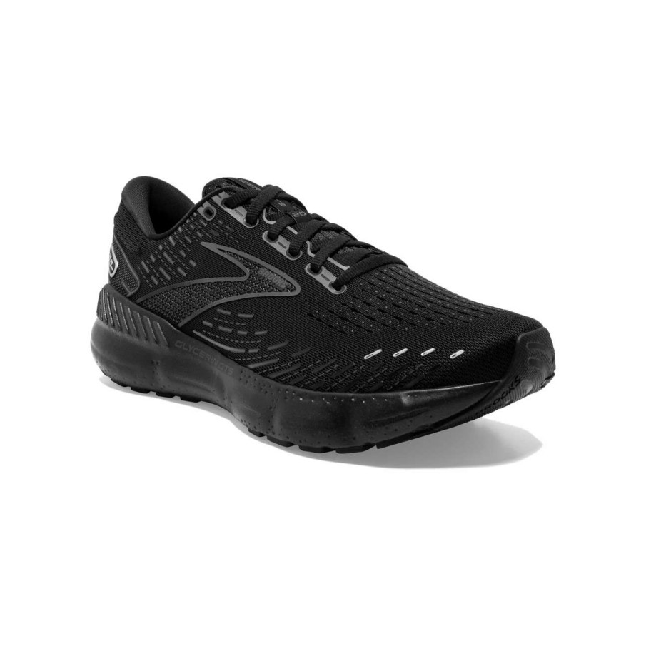 Footwear * | Brooks Men'S Glycerin Gts 20 (020 Black/Black/Ebony)