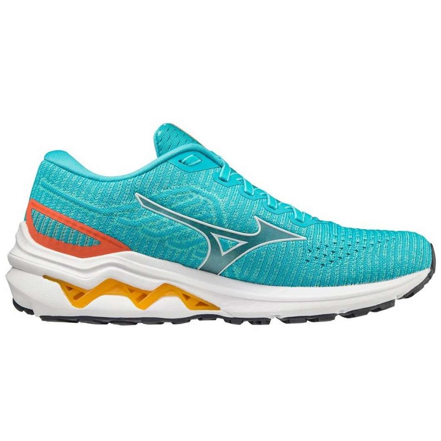 Footwear * | Mizuno Women'S Wave Inspire 18 Waveknit (4J4J Turquoise)