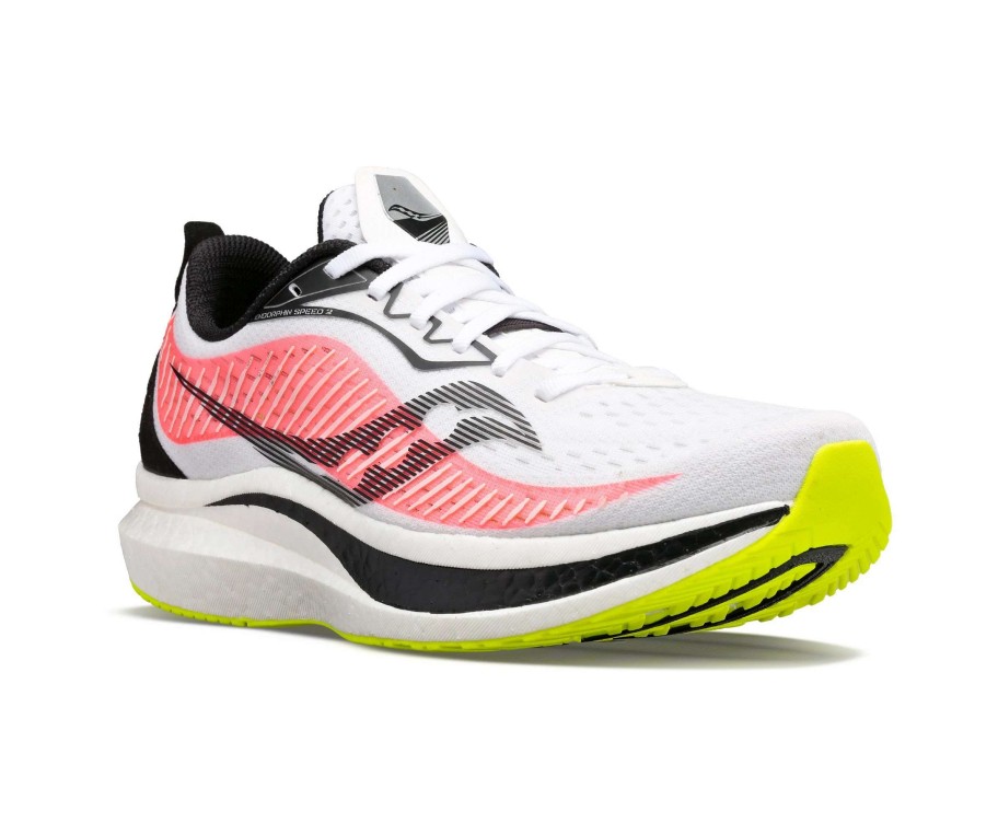 Footwear * | Saucony Men'S Endorphin Speed 2 "Hot Streak" (116 White/Vizired)