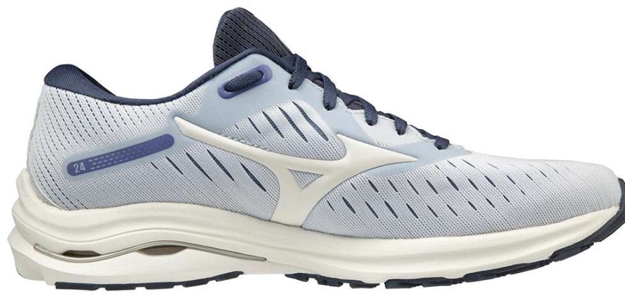 Footwear * | Mizuno Women'S Wave Rider 24 (570D Arctic Ice/Snow White)