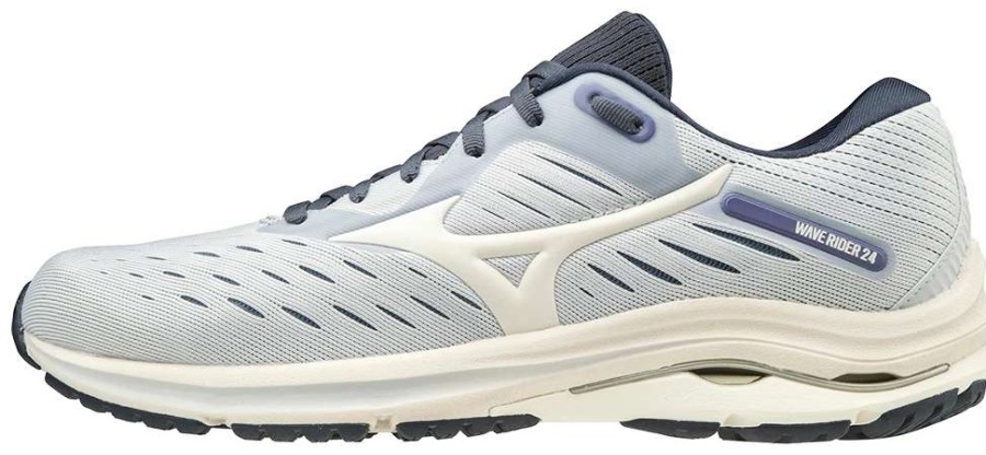 Footwear * | Mizuno Women'S Wave Rider 24 (570D Arctic Ice/Snow White)