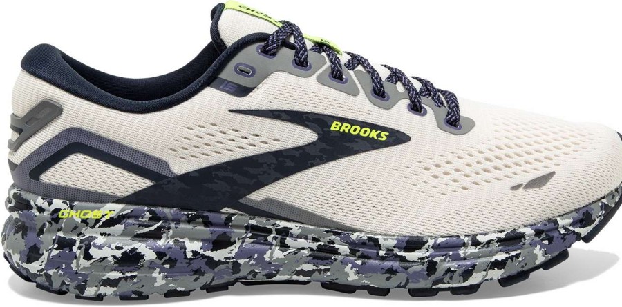 Footwear * | Brooks Men'S Ghost 15 Camo (152 Whisperwhite/Eclipse/Nightlife)