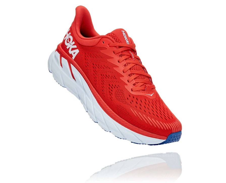 Footwear * | Hoka Men'S Clifton 7 (Fwt Fiesta/White)