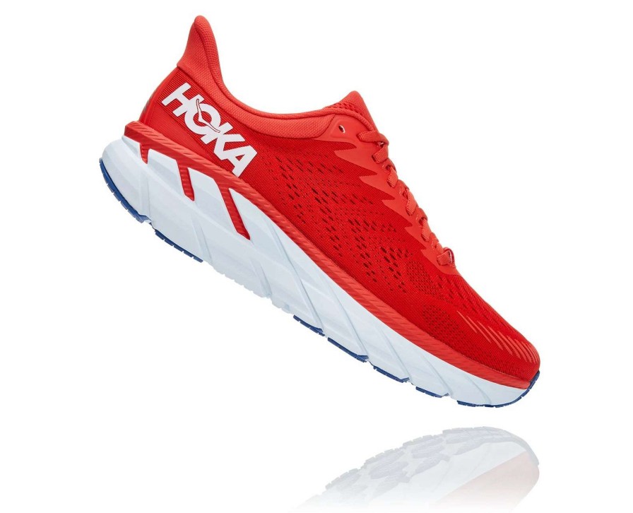 Footwear * | Hoka Men'S Clifton 7 (Fwt Fiesta/White)