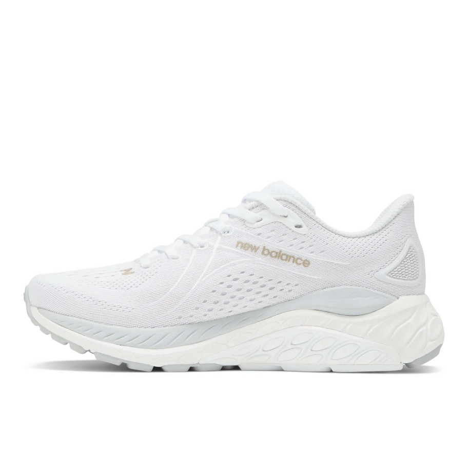 Footwear * | New Balance Women'S Fresh Foam X 860 V13 (W White/Light Aluminum/Light Gold Metallic)