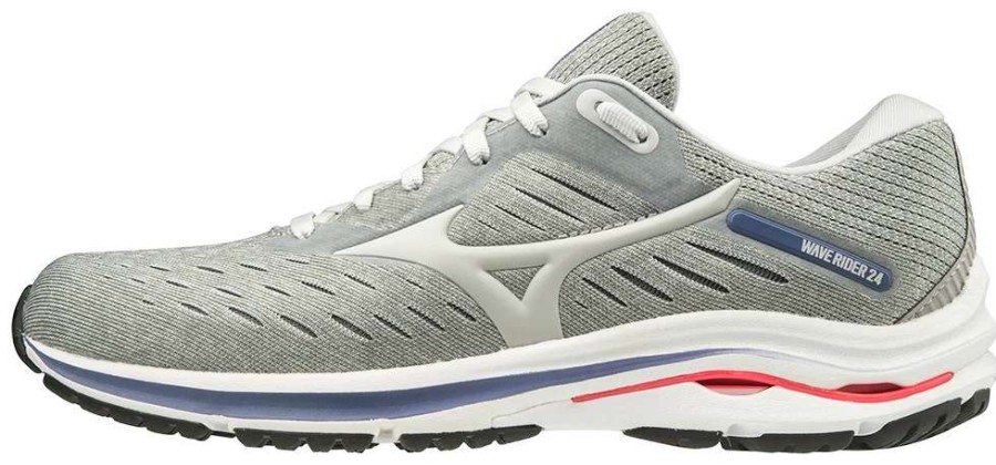 Footwear * | Mizuno Women'S Wave Rider 24 (9R0A Lunar Rock/Nimbus Cloud)