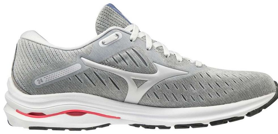 Footwear * | Mizuno Women'S Wave Rider 24 (9R0A Lunar Rock/Nimbus Cloud)