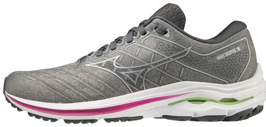 Footwear * | Mizuno Women'S Wave Inspire 18 (Ug73 Ultimate Grey/Silver)