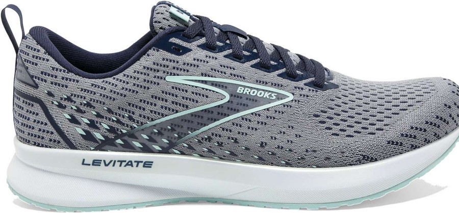 Footwear * | Brooks Women'S Levitate 5 (069 Grey/Peacoat/Blue Light)