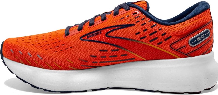 Footwear * | Brooks Men'S Glycerin 20 (843 Orange/Titan/Flame)