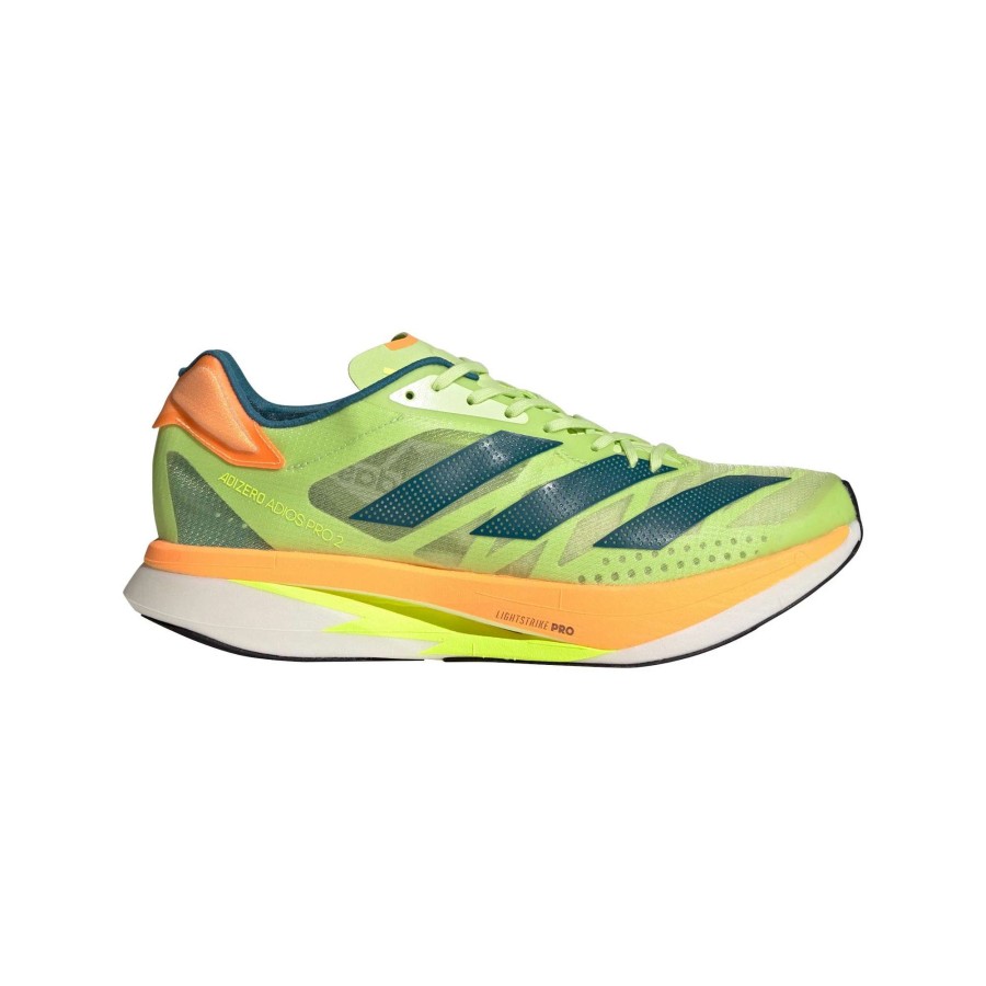 Footwear * | Adidas Unisex Adizero Adios Pro 2 (Pulse Lime/Real Teal/Flash Orange)