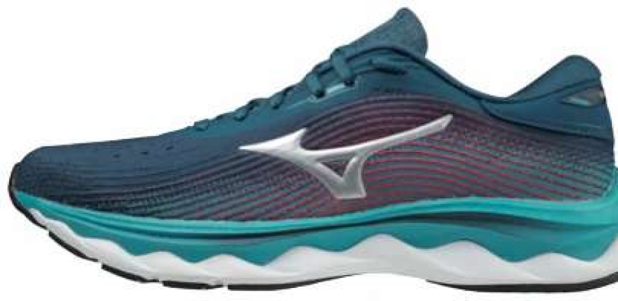 Footwear * | Mizuno Women'S Wave Sky 5 (Lg73 Legion Blue/Silver)