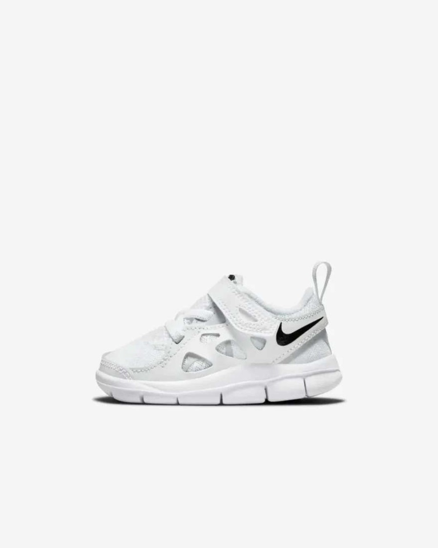 Footwear * | Nike Toddler Free Run 2 (100 White/Black/Wolf Grey)