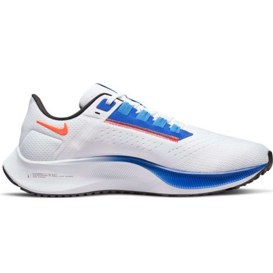 Footwear * | Nike Men'S Zoom Pegasus 38 (100 White/Rush Orange/Game Royal)