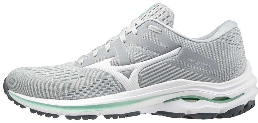 Footwear * | Mizuno Women'S Wave Inspire 17 (Hm00 -Harbor Mist/White)