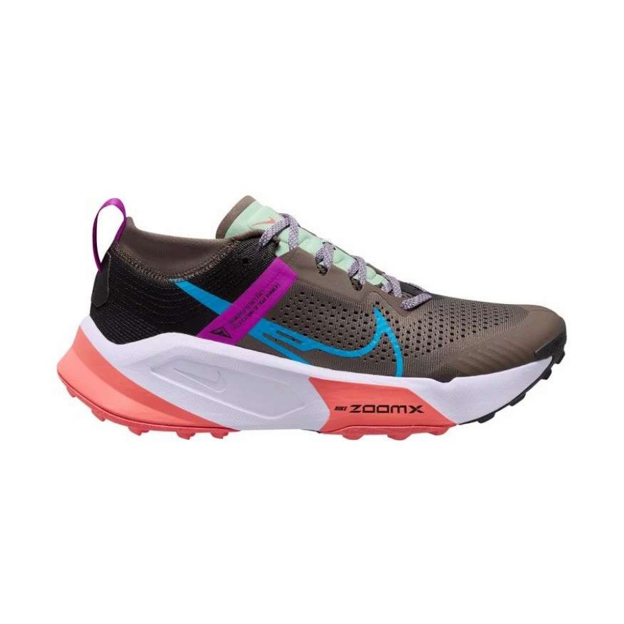 Footwear * | Nike Men'S Zoomx Zegama Trail (002 Ironstone/Laser Blue/Black/Vivid Purple)