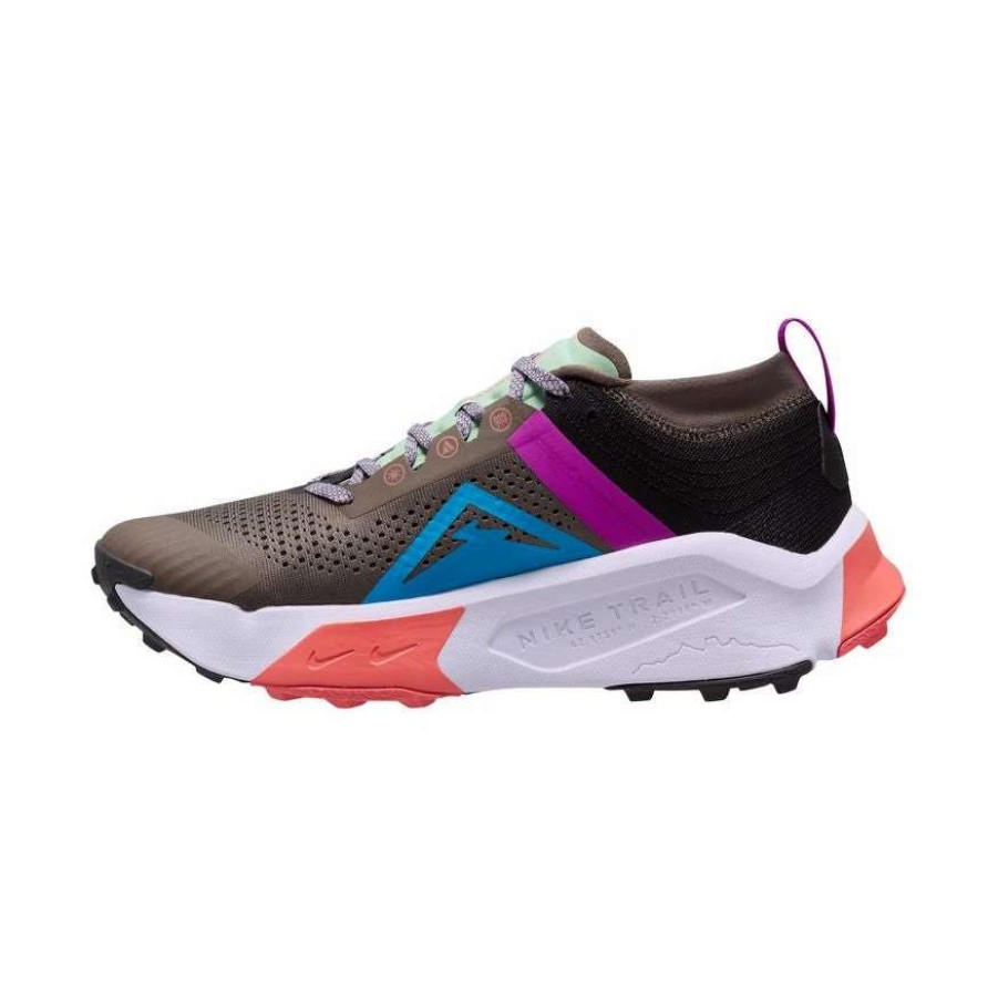 Footwear * | Nike Men'S Zoomx Zegama Trail (002 Ironstone/Laser Blue/Black/Vivid Purple)