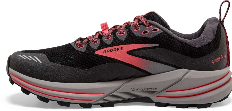 Footwear * | Brooks Women'S Cascadia 16 Gtx (071 Black/Blackened Pearl/Coral)