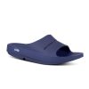 Footwear * | Oofos Unisex Ooahh Slide Sandal (Navy)