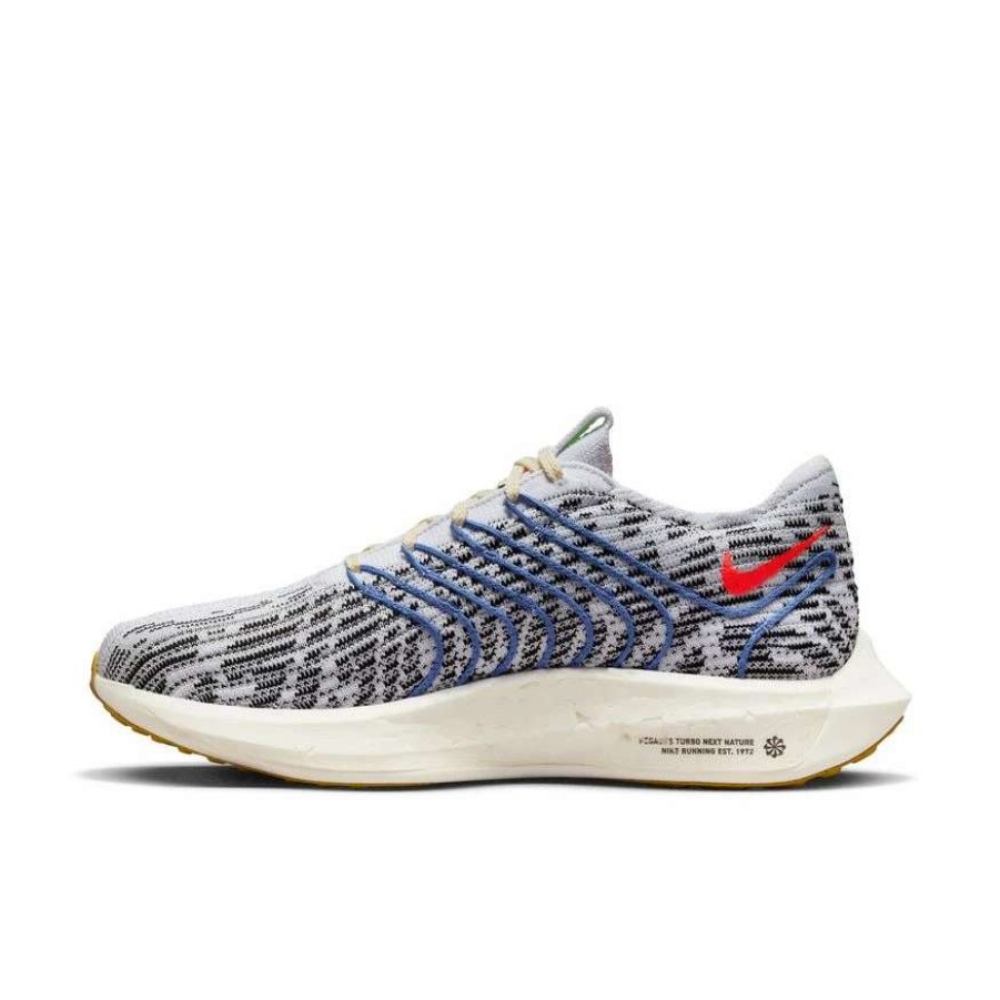 Footwear * | Nike Women'S Pegasus Turbo Flyknit Next Nature (002 Pure Platinum/Bright Crimson/Black)