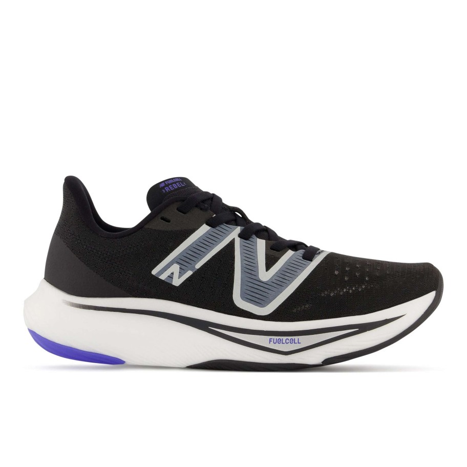 Footwear * | New Balance Women'S Fuelcell Rebel V3 (Mb Black/Aura/Vibrant Spring Glo)