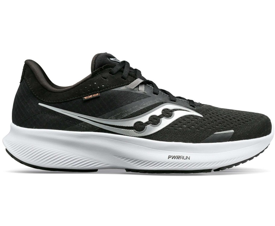 Footwear * | Saucony Men'S Ride 16 (05 Black/White)