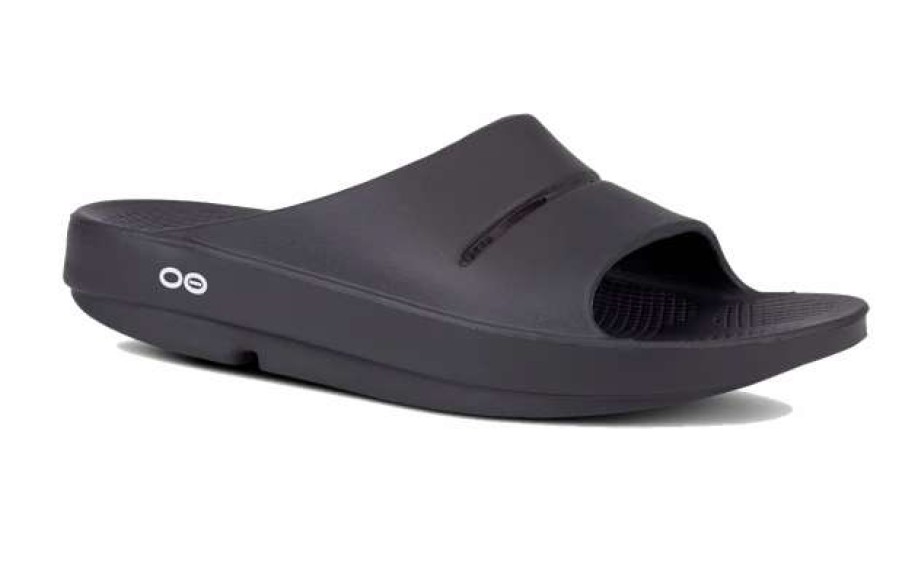 Footwear * | Oofos Unisex Ooahh Slide Sandal (Black)