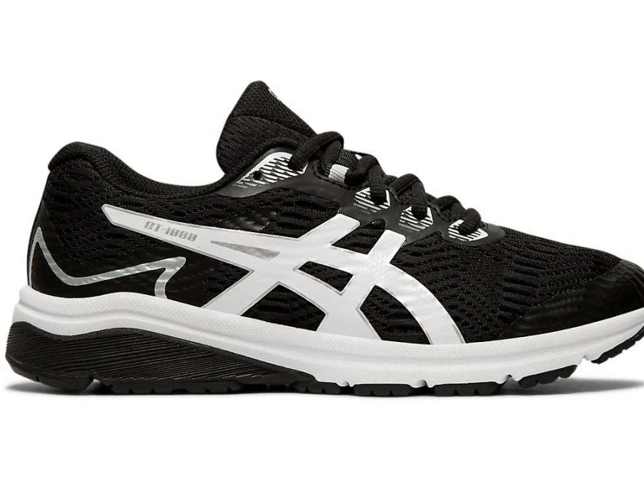 Footwear * | Asics Kid'S Gt-1000 8 Gs (001 Black/White)