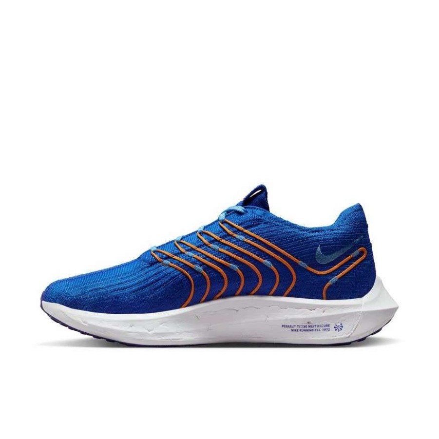 Footwear * | Nike Men'S Pegasus Turbo Flyknit Next Nature (400 Game Royal/University Blue/Vivid Orange)