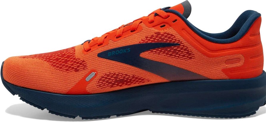 Footwear * | Brooks Men'S Launch 9 (854 Flame/Titan/Crystal Teal)