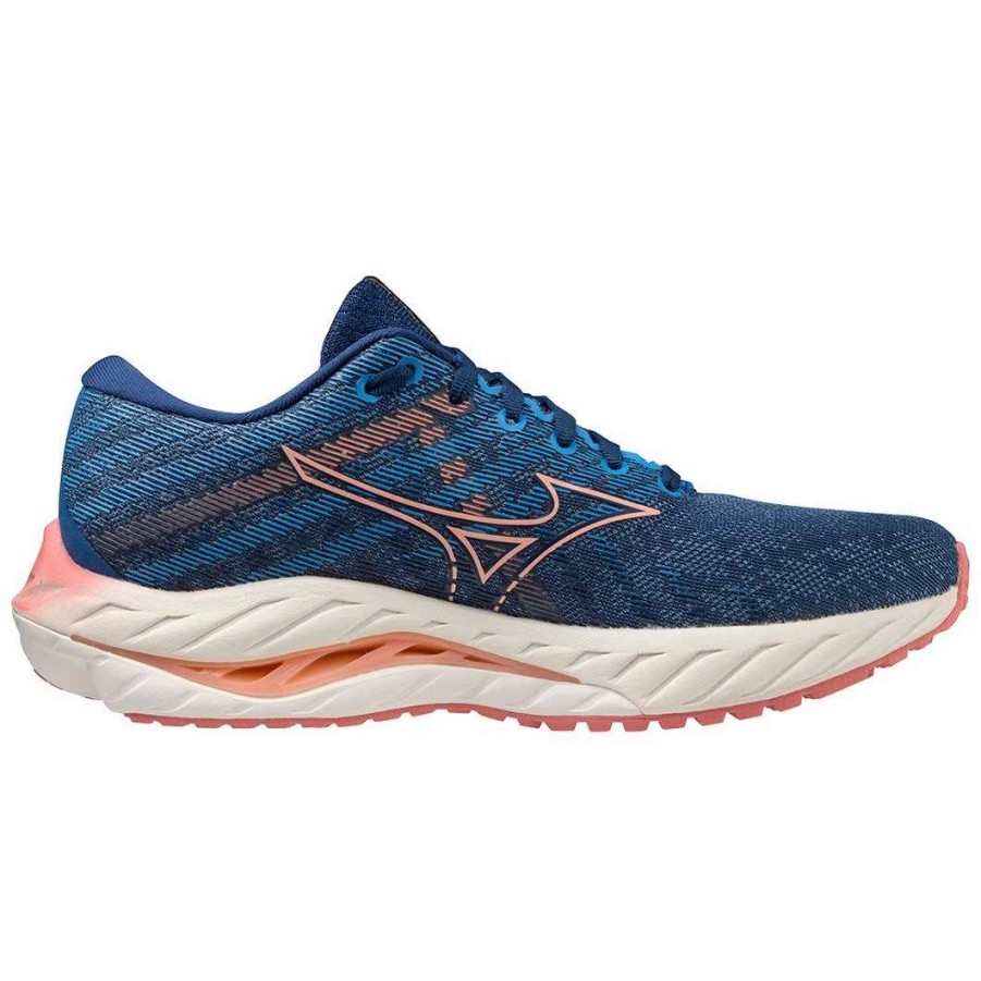 Footwear * | Mizuno Women'S Wave Inspire 19 (Bq22 Harbor Mist/White)