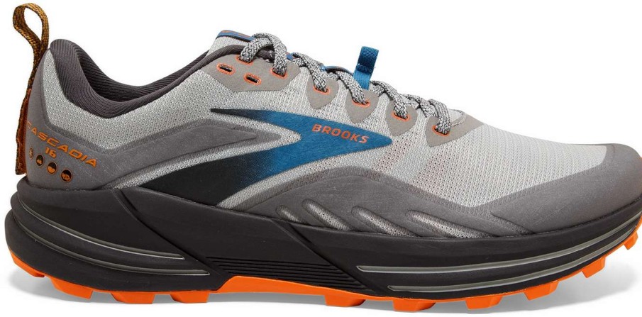 Footwear * | Brooks Men'S Cascadia 16 (038 Oyster Mushroom/Alloy/Orange)