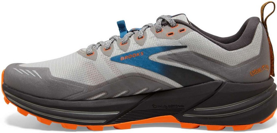 Footwear * | Brooks Men'S Cascadia 16 (038 Oyster Mushroom/Alloy/Orange)