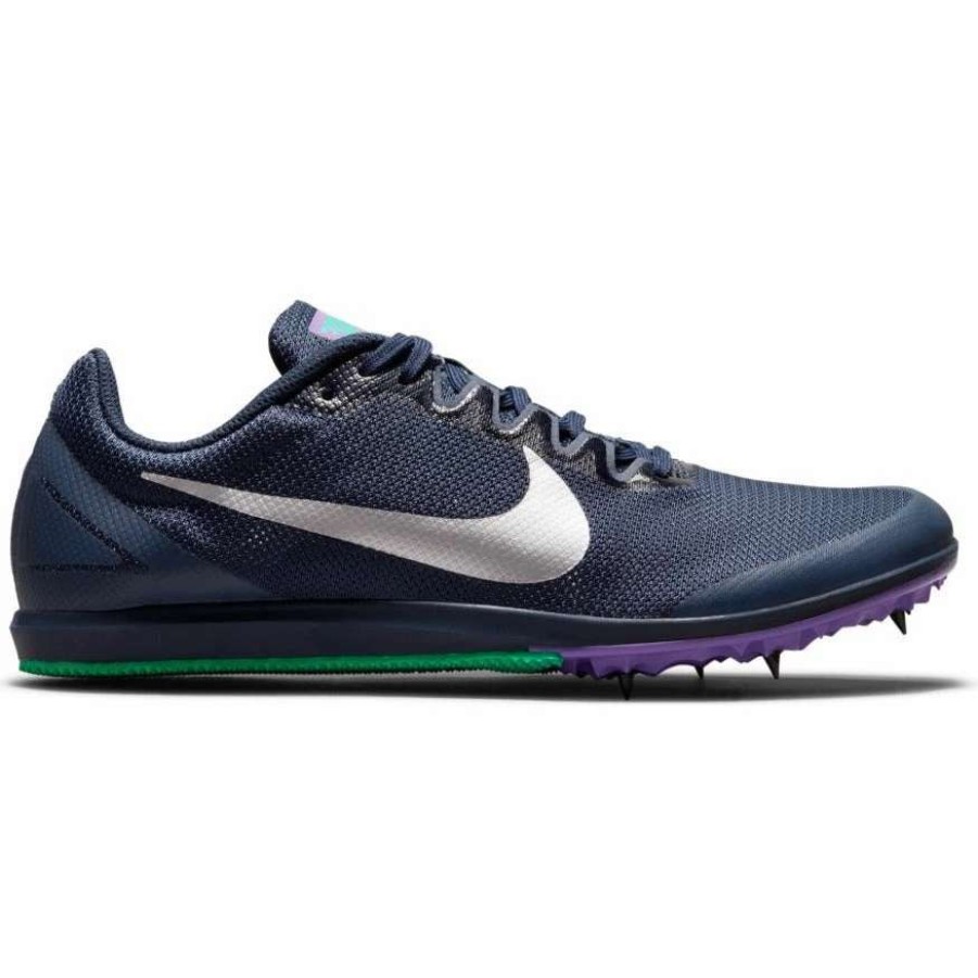 Footwear * | Nike Unisex Zoom Rival D 10 (406 Obsidian/Metallic Silver/Wild Berry)