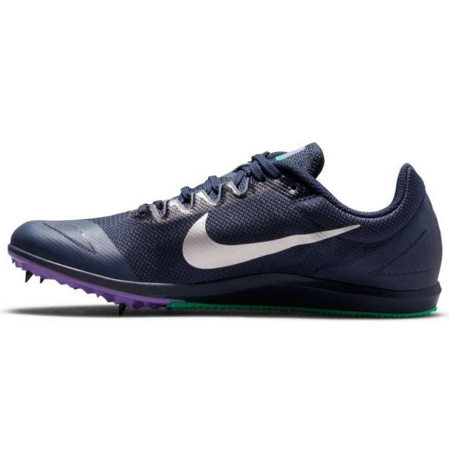 Footwear * | Nike Unisex Zoom Rival D 10 (406 Obsidian/Metallic Silver/Wild Berry)