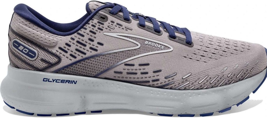 Footwear * | Brooks Men'S Glycerin 20 (070 Alloy/Grey/Blue Depths)