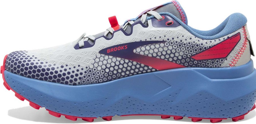 Footwear * | Brooks Women'S Caldera 6 (093 Oyster/Blissful Blue/Pink)