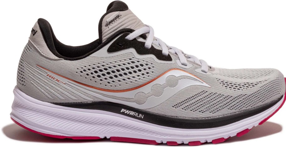 Footwear * | Saucony Women'S Ride 14 (55 Fog/Cherry)