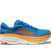 Footwear * | Hoka Men'S Bondi 8 Wide (Csvo Coastal Sky/Vibrant Orange)