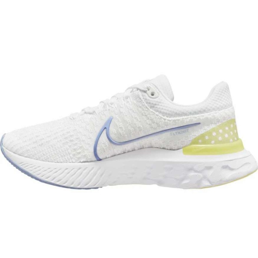 Footwear * | Nike Women'S React Infinity Run Flyknit 3 (100 White/Light Marine/Citron Tint)