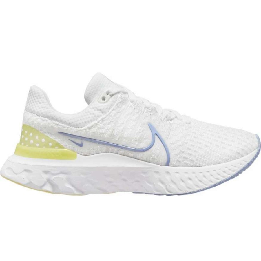 Footwear * | Nike Women'S React Infinity Run Flyknit 3 (100 White/Light Marine/Citron Tint)